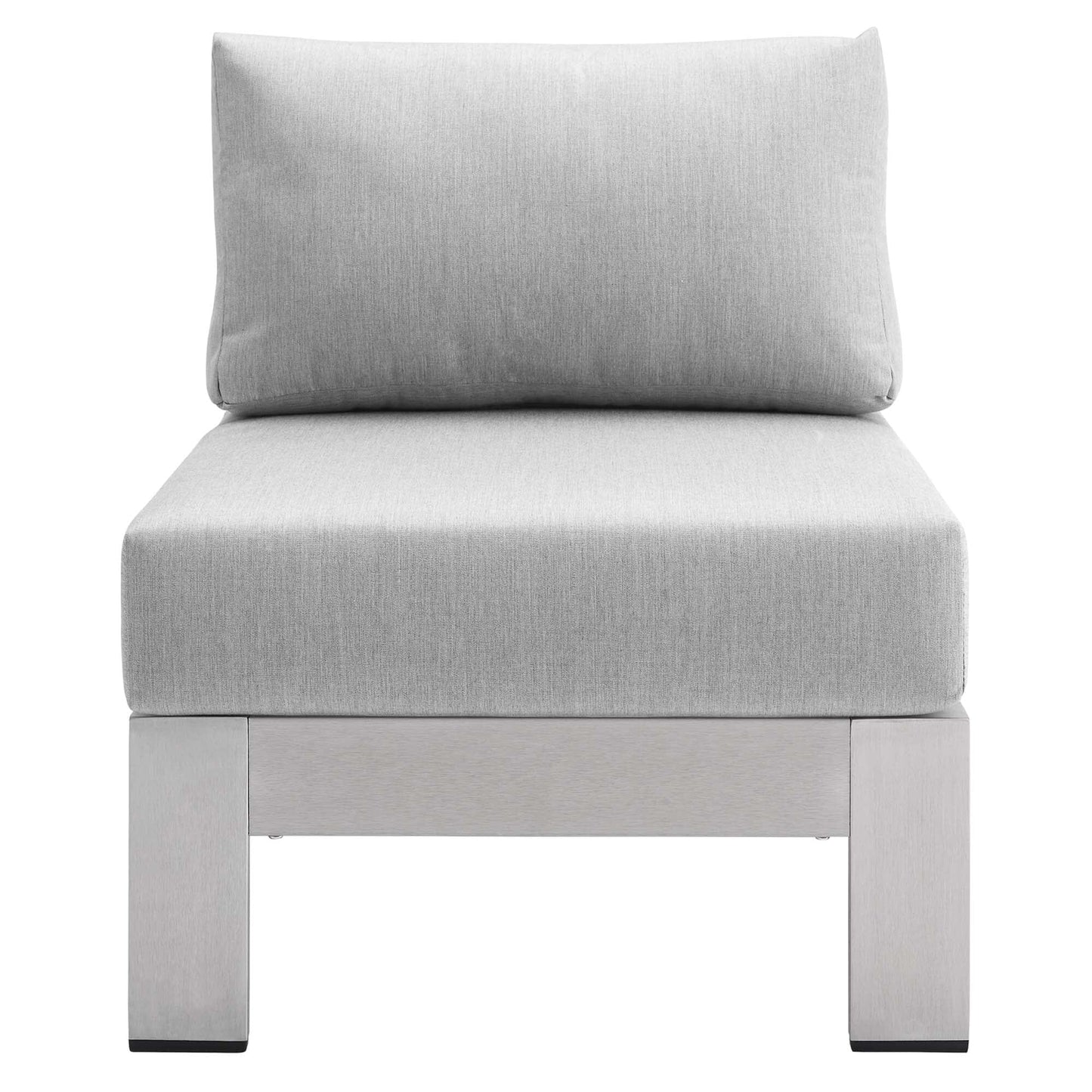 Shore Aluminum 3-Piece Bistro Conversation Set - Silver Gray by Modway Conversation Set Modway 