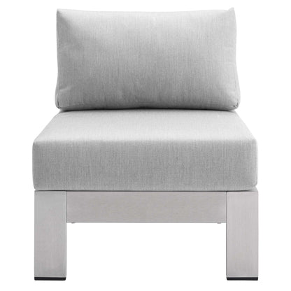 Shore Aluminum 3-Piece Bistro Conversation Set - Silver Gray by Modway Conversation Set Modway 