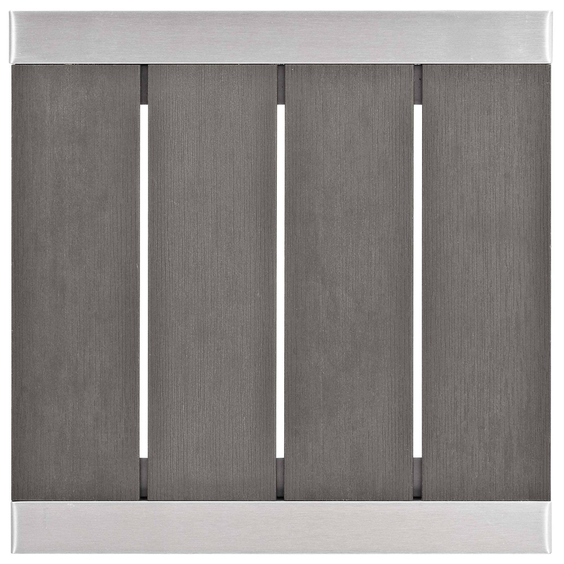 Shore Aluminum 3-Piece Bistro Conversation Set - Silver Gray by Modway Conversation Set Modway 