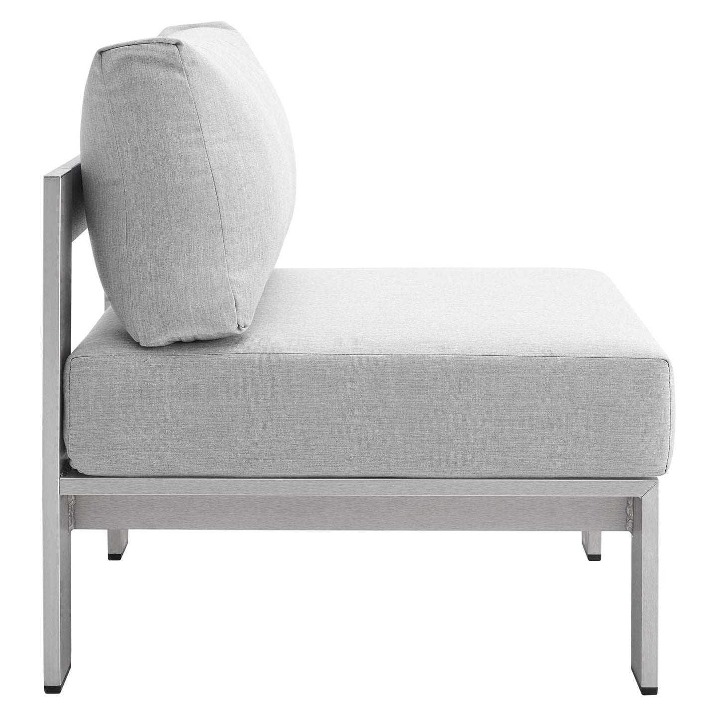 Shore Aluminum 3-Piece Bistro Conversation Set - Silver Gray by Modway Conversation Set Modway 