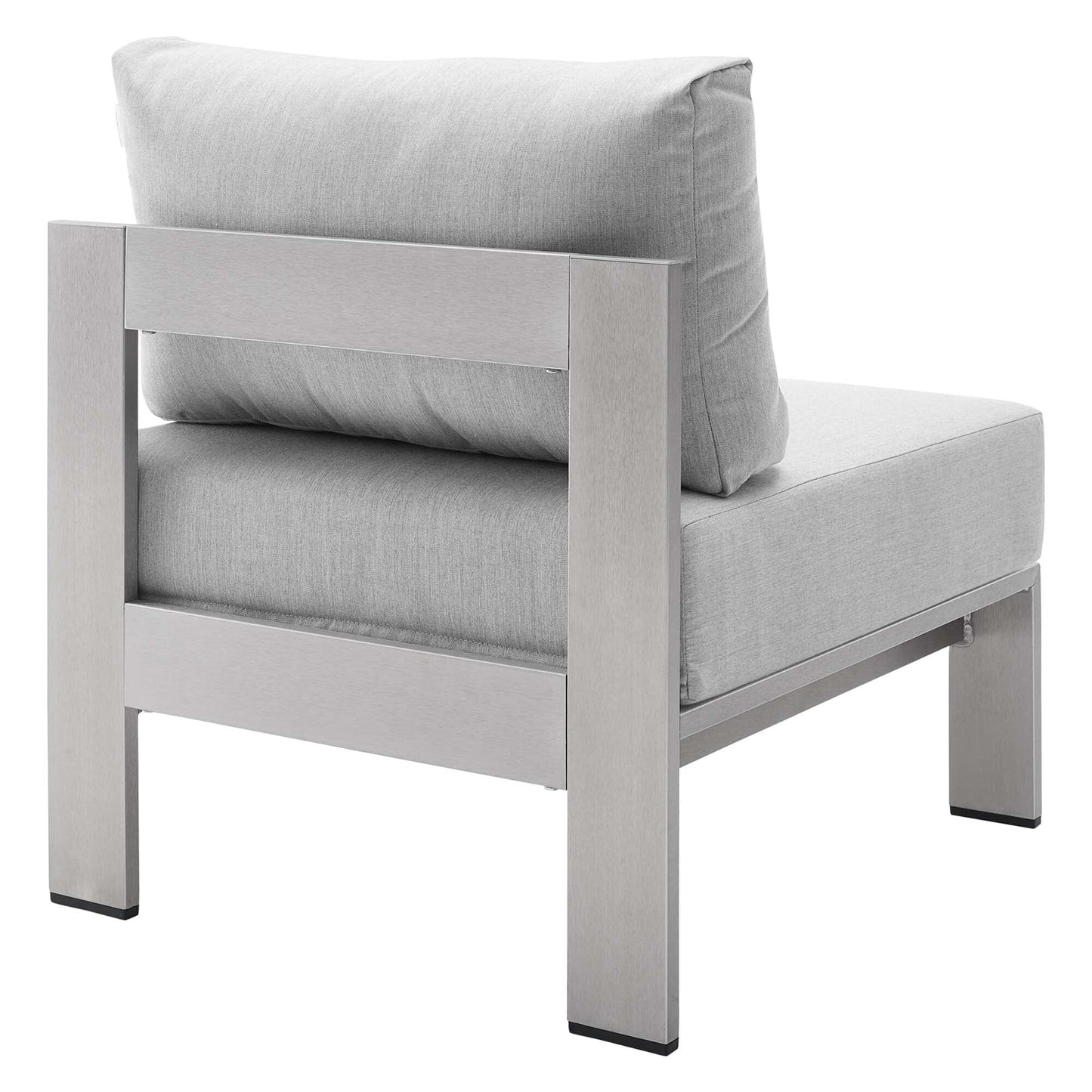 Shore Aluminum 3-Piece Bistro Conversation Set - Silver Gray by Modway Conversation Set Modway 
