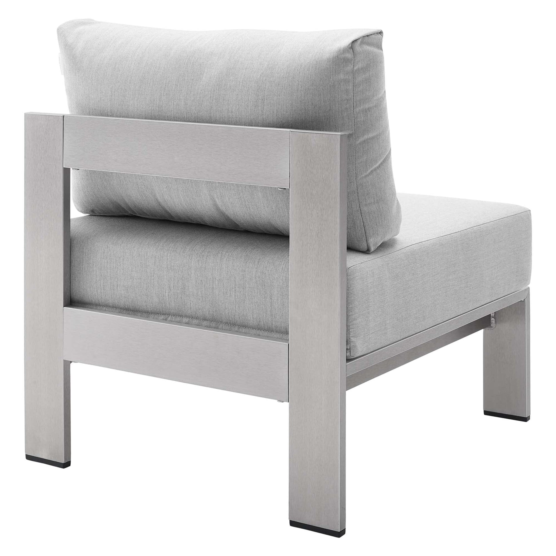 Shore Aluminum 3-Piece Bistro Conversation Set - Silver Gray by Modway Conversation Set Modway 