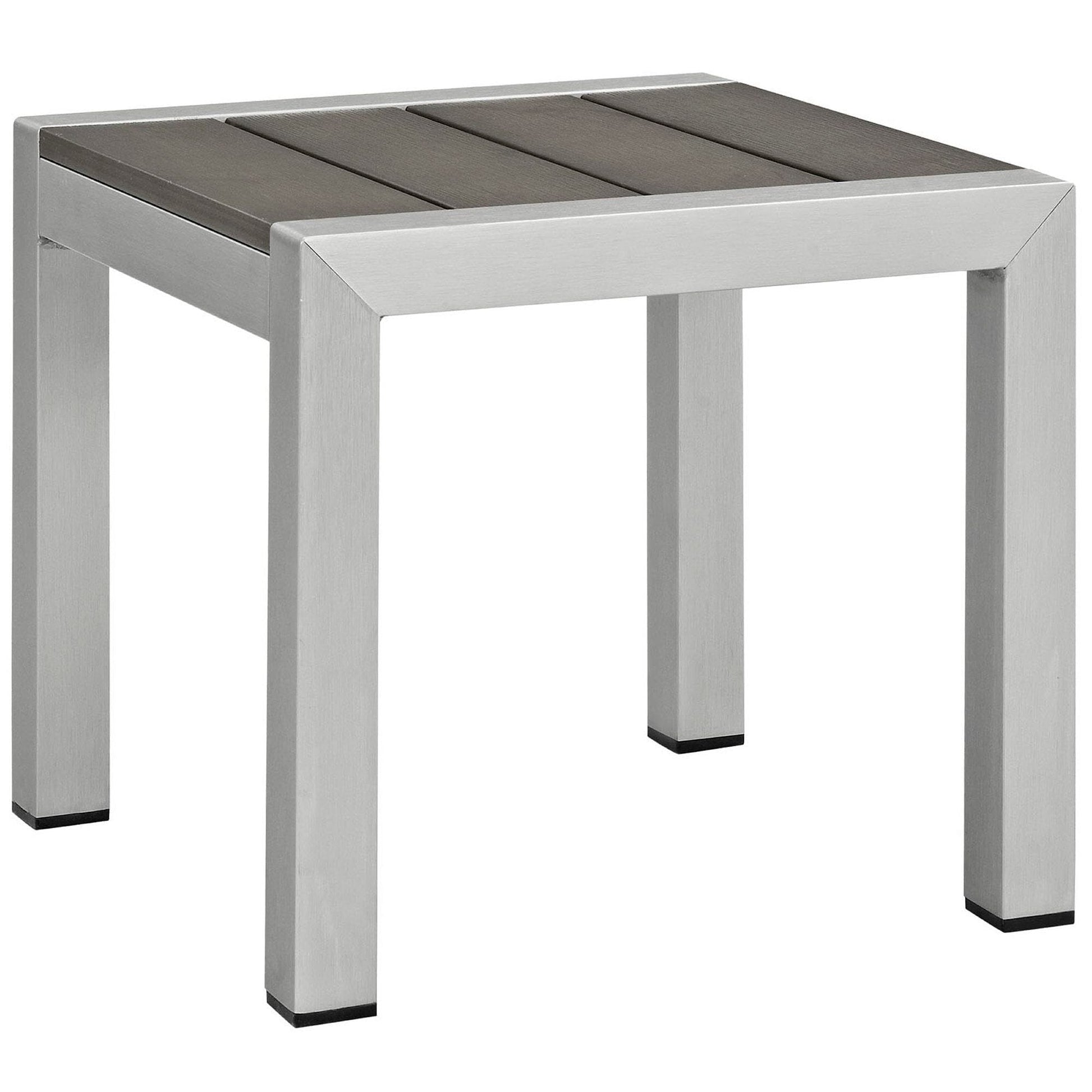 Shore Aluminum 3-Piece Conversation Set - Silver Navy by Modway Conversation Set Modway 