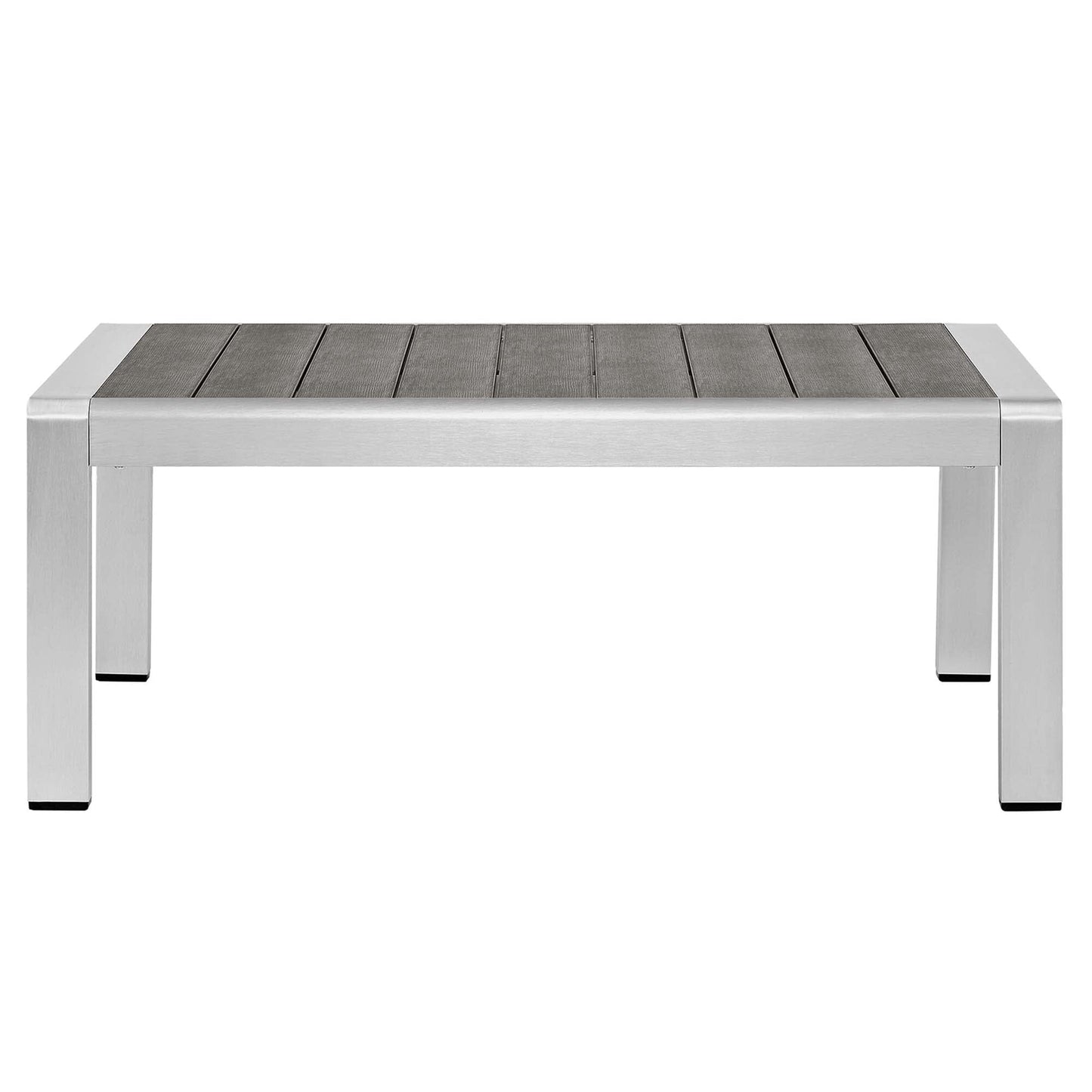 Shore Aluminum 3-Piece Patio Set - Silver Gray by Modway Conversation Set Modway 