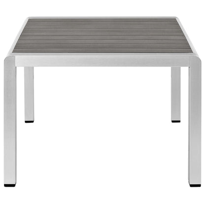 Shore Aluminum 3-Piece Patio Set - Silver Gray by Modway Conversation Set Modway 