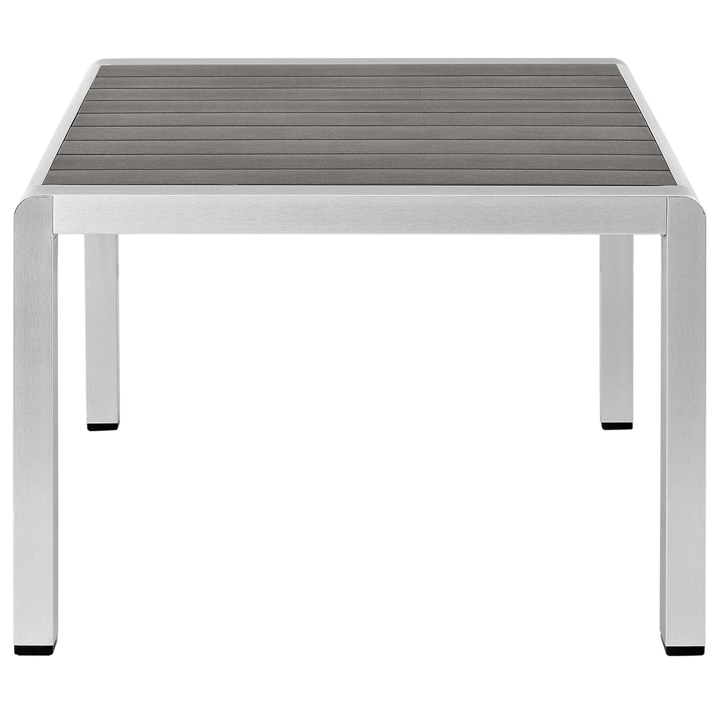 Shore Aluminum 3-Piece Patio Set - Silver Navy by Modway Conversation Set Modway 