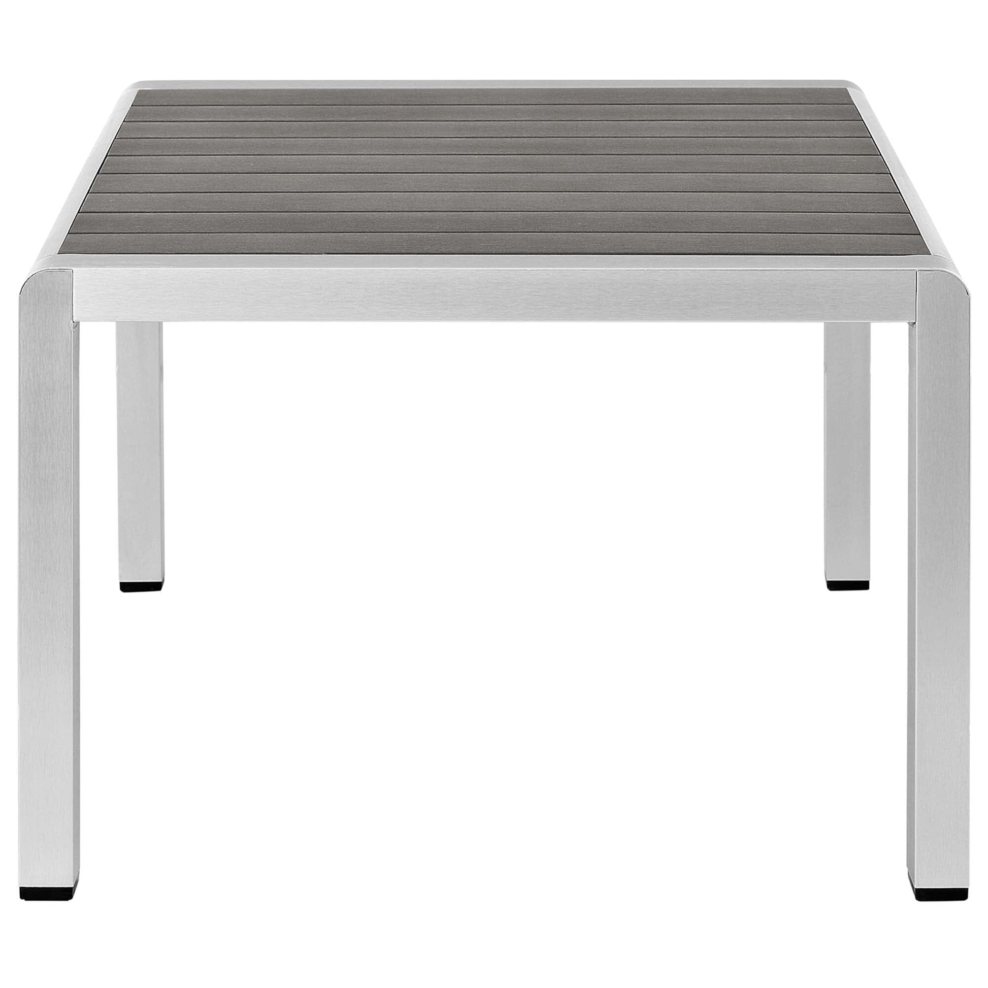 Shore Aluminum 3-Piece Patio Set - Silver Navy by Modway Conversation Set Modway 