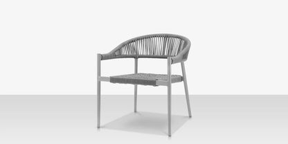 Skye Club Chair Style 1 - Kessler Silver Frame / Gray Durarope by DecoScape (3303-101-KES-GRY)