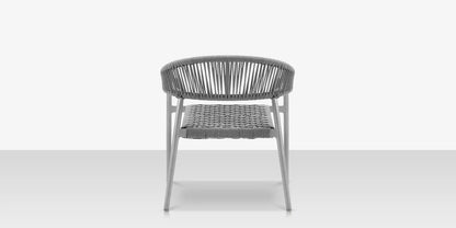 Skye Club Chair Style 1 - Kessler Silver Frame / Gray Durarope by DecoScape (3303-101-KES-GRY)