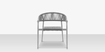 Skye Club Chair Style 1 - Kessler Silver Frame / Gray Durarope by DecoScape (3303-101-KES-GRY)
