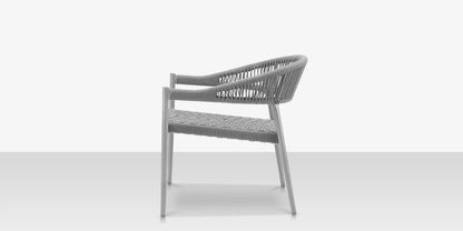 Skye Club Chair Style 1 - Kessler Silver Frame / Gray Durarope by DecoScape (3303-101-KES-GRY)