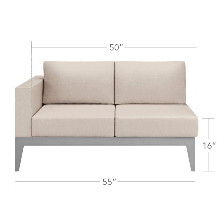 South Beach Left Arm Loveseat by DecoScape Outdoor Loveseat DecoScape 
