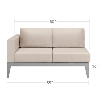 South Beach Left Arm Loveseat by DecoScape Outdoor Loveseat DecoScape 