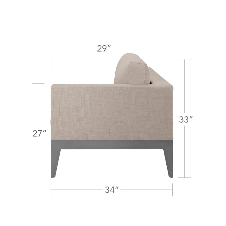 South Beach Right Arm Loveseat by DecoScape Outdoor Loveseat DecoScape 
