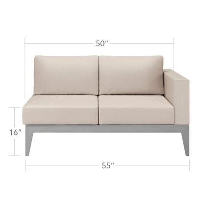 South Beach Right Arm Loveseat by DecoScape Outdoor Loveseat DecoScape 