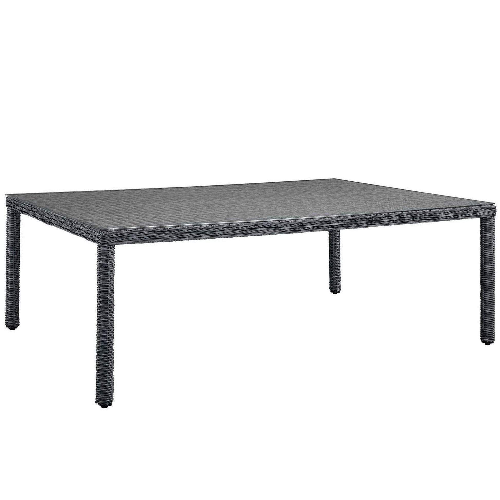 Summon 11 Piece Outdoor Patio Sunbrella Dining Set in Canvas Gray by Modway Dining Set Modway 
