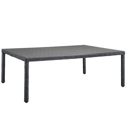 Summon 11 Piece Outdoor Patio Sunbrella Dining Set in Canvas Gray by Modway Dining Set Modway 
