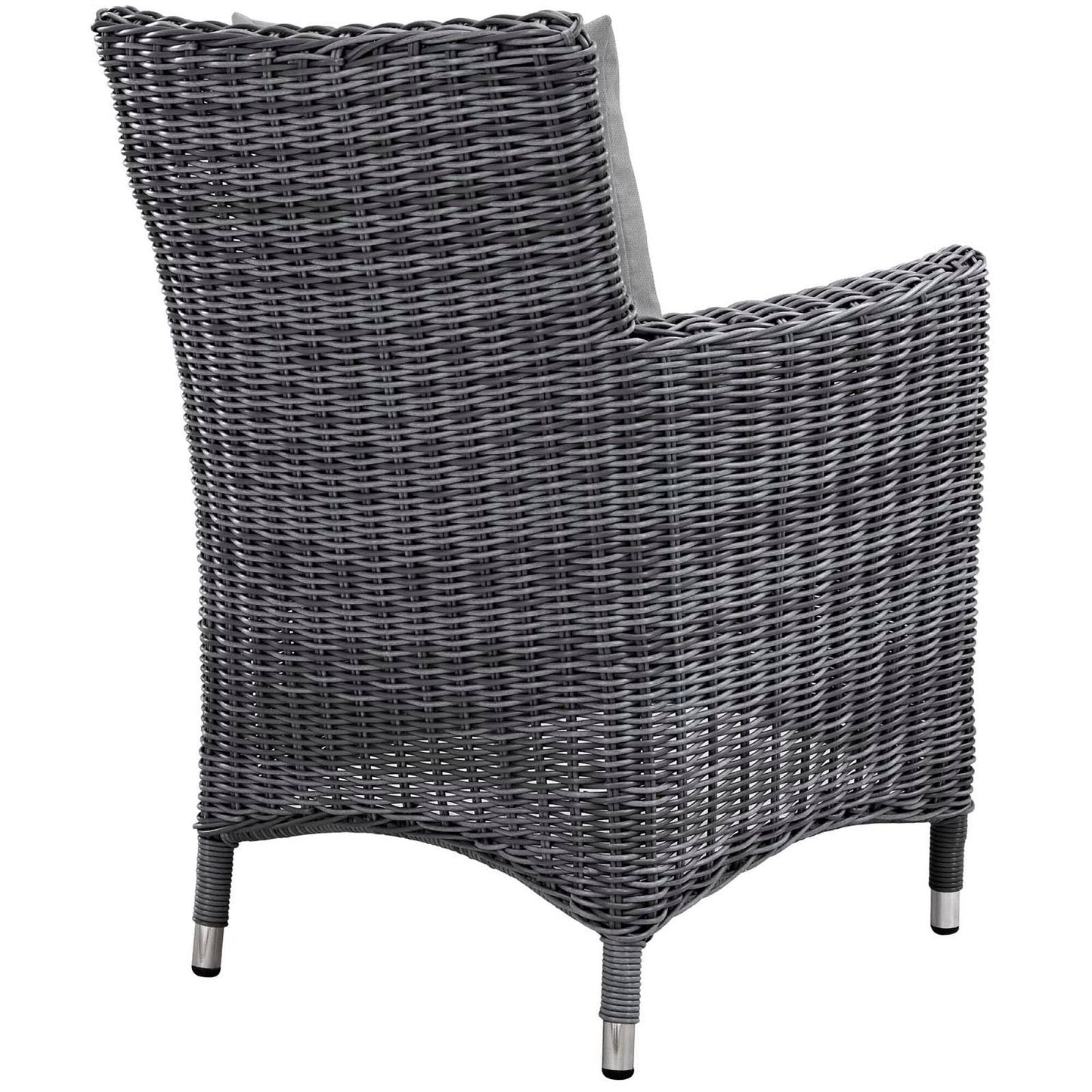 Summon 11 Piece Outdoor Patio Sunbrella Dining Set in Canvas Gray by Modway Dining Set Modway 