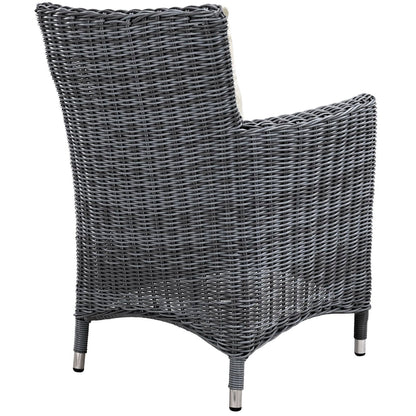 Summon 2 Piece Outdoor Patio Sunbrella Dining Set in Antique Canvas Beige by Modway Dining Chair Modway 