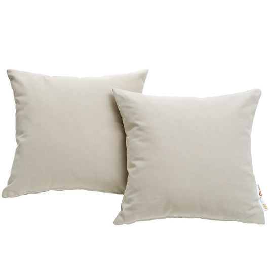 Summon 2 Piece Outdoor Patio Sunbrella Pillow Set in Beige by Modway Pillow Modway 