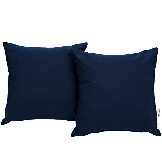 Summon 2 Piece Outdoor Patio Sunbrella Pillow Set in Navy by Modway Pillow Modway 