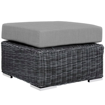 Summon 3 Piece Outdoor Patio Sunbrella Sectional Set in Canvas Gray by Modway (1905) Sectional Set Modway 