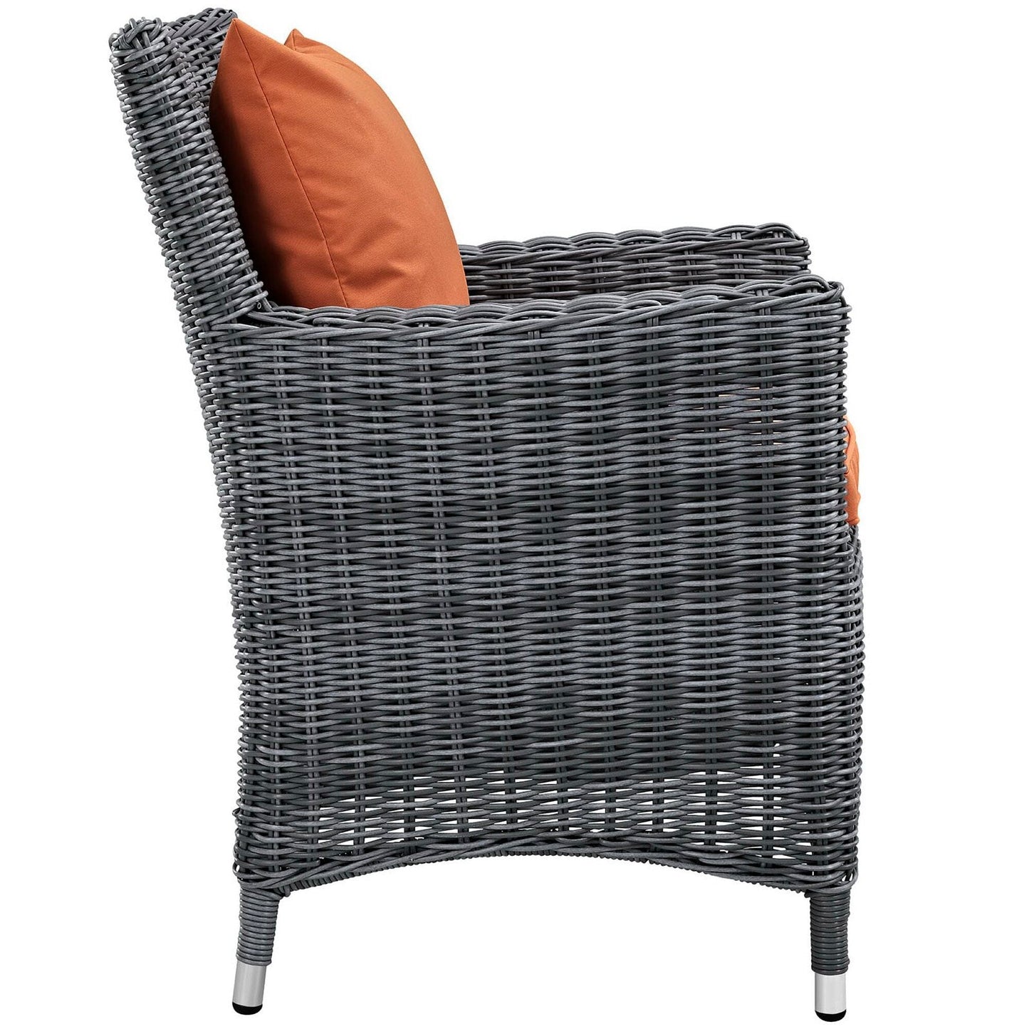 Summon 4 Piece Outdoor Patio Sunbrella Dining Set in Canvas Tuscan by Modway Dining Chair Modway 