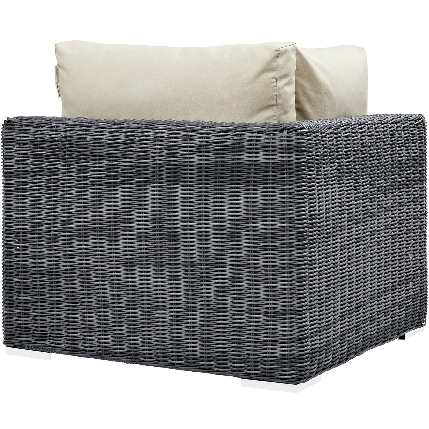 Summon Outdoor Patio Sunbrella Corner in Canvas Antique Beige by Modway Sectional Piece Modway 