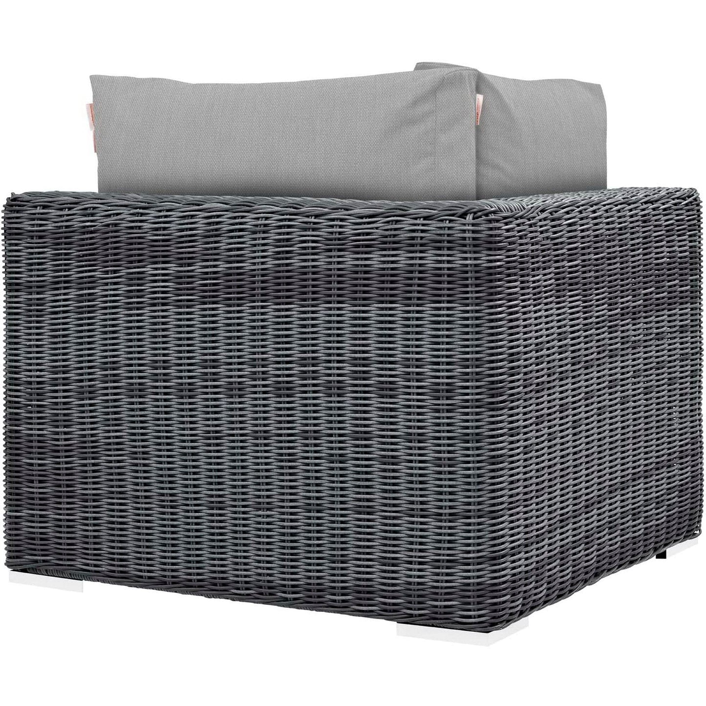 Summon Outdoor Patio Sunbrella Corner in Canvas Gray by Modway Sectional Piece Modway 