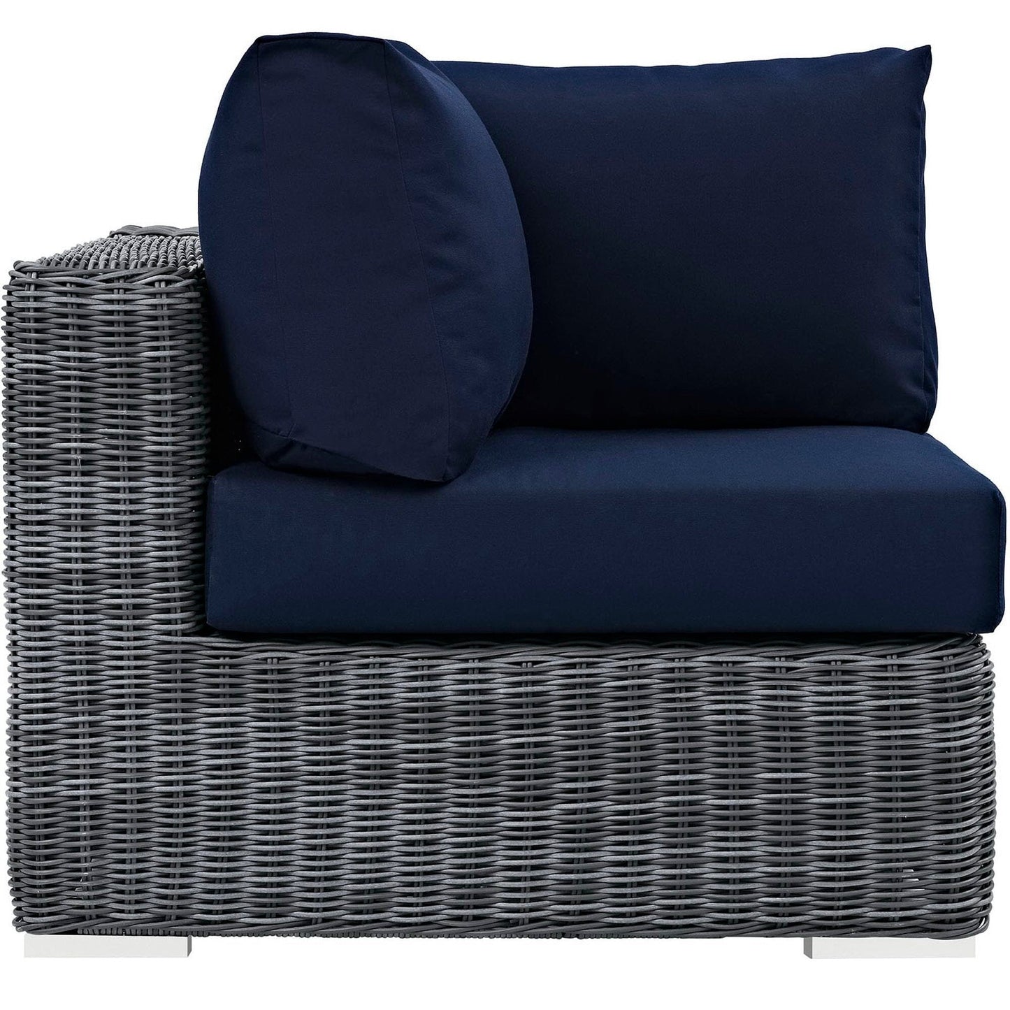 Summon Outdoor Patio Sunbrella Corner in Canvas Navy by Modway Sectional Piece Modway 