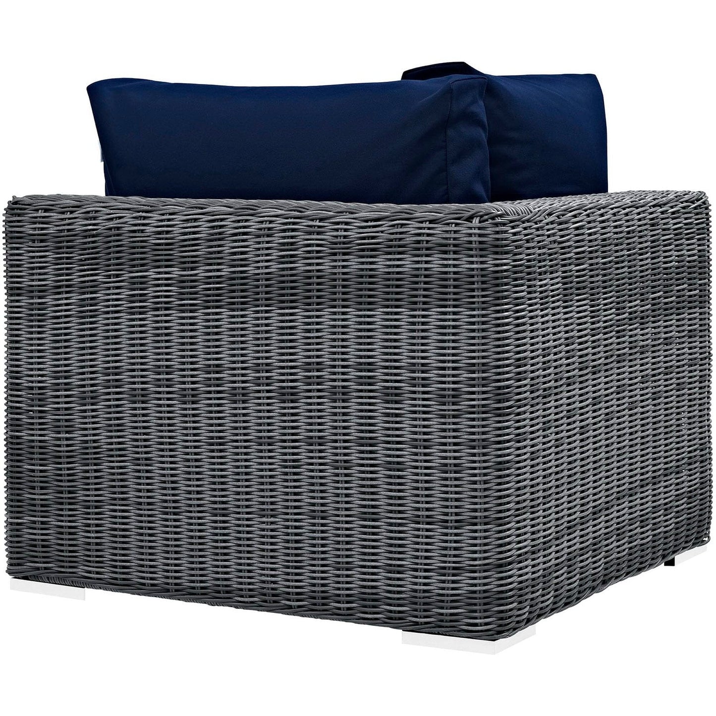 Summon Outdoor Patio Sunbrella Corner in Canvas Navy by Modway Sectional Piece Modway 
