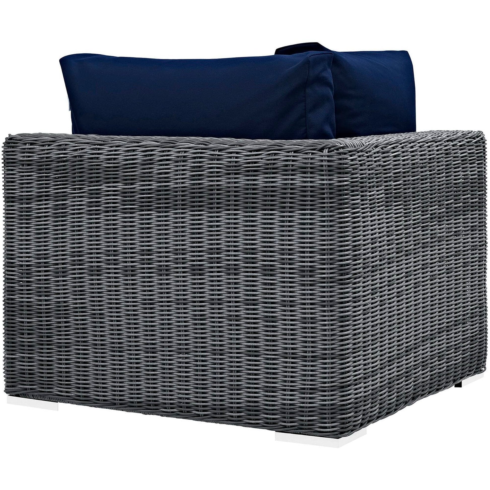 Summon Outdoor Patio Sunbrella Corner in Canvas Navy by Modway Sectional Piece Modway 