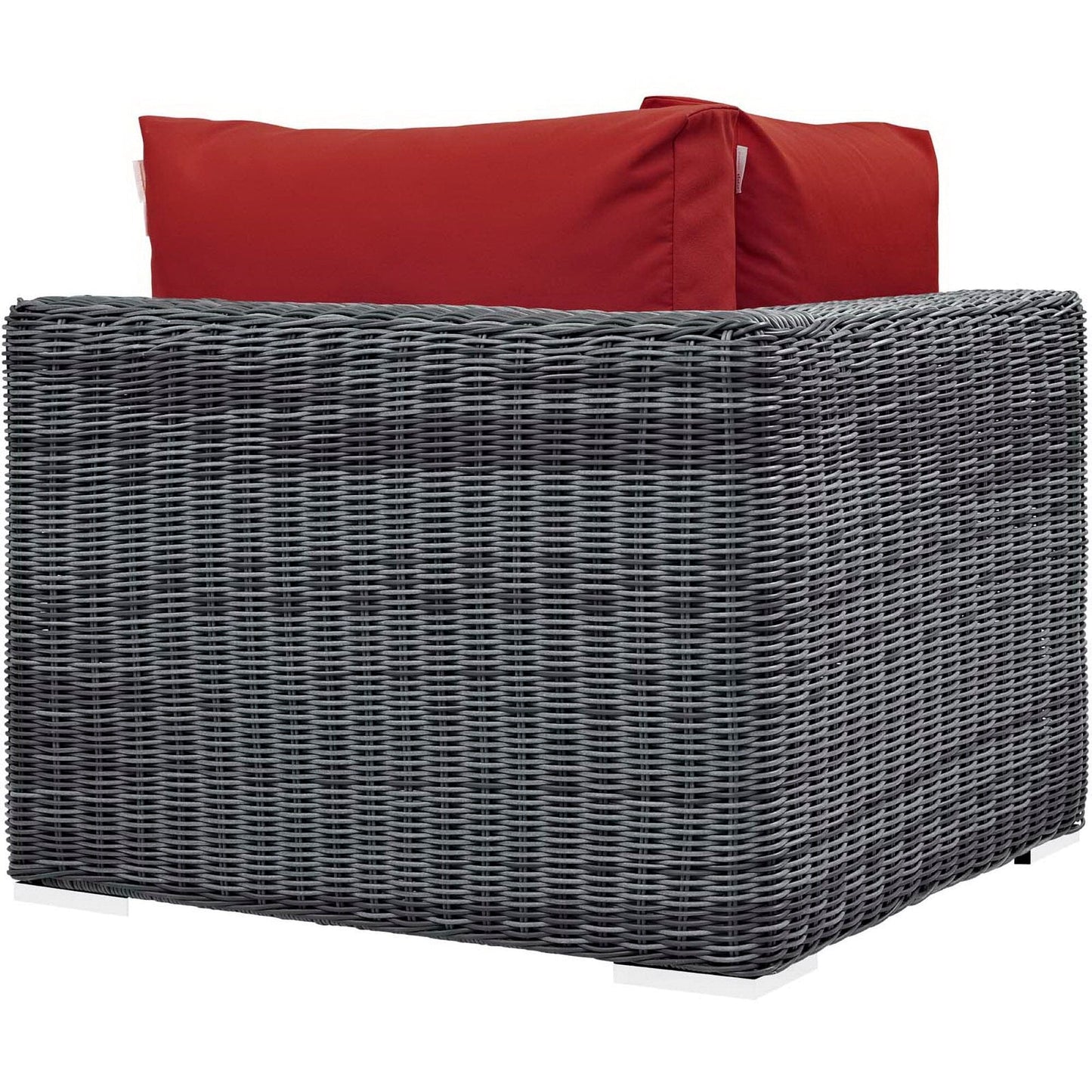 Summon Outdoor Patio Sunbrella Corner in Canvas Red by Modway Sectional Piece Modway 