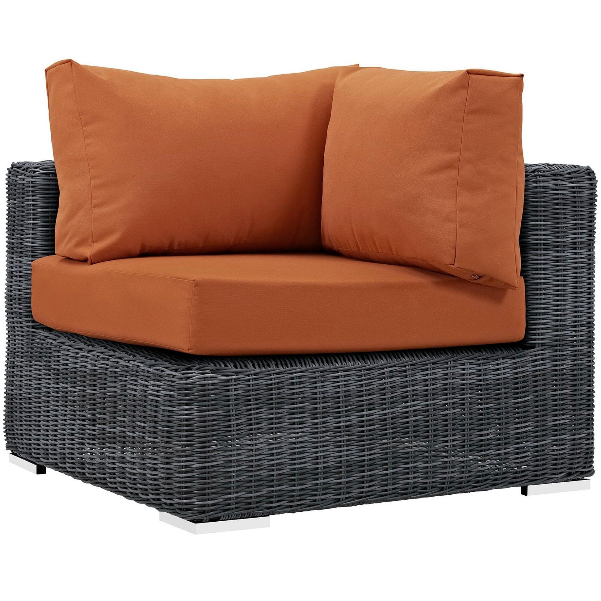 Summon Outdoor Patio Sunbrella Corner in Canvas Tuscan by Modway Sectional Piece Modway 