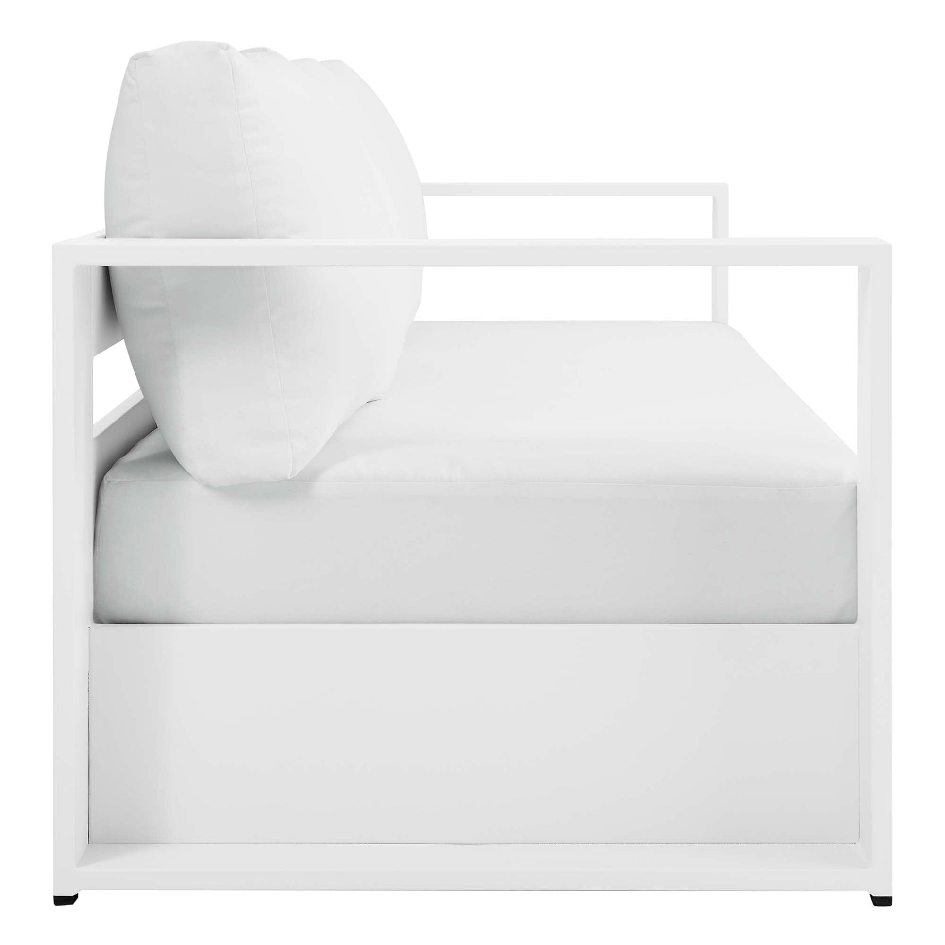 Tahoe 2-Piece Outdoor Patio Powder-Coated Aluminum Set in White White by Modway Sofa Modway 