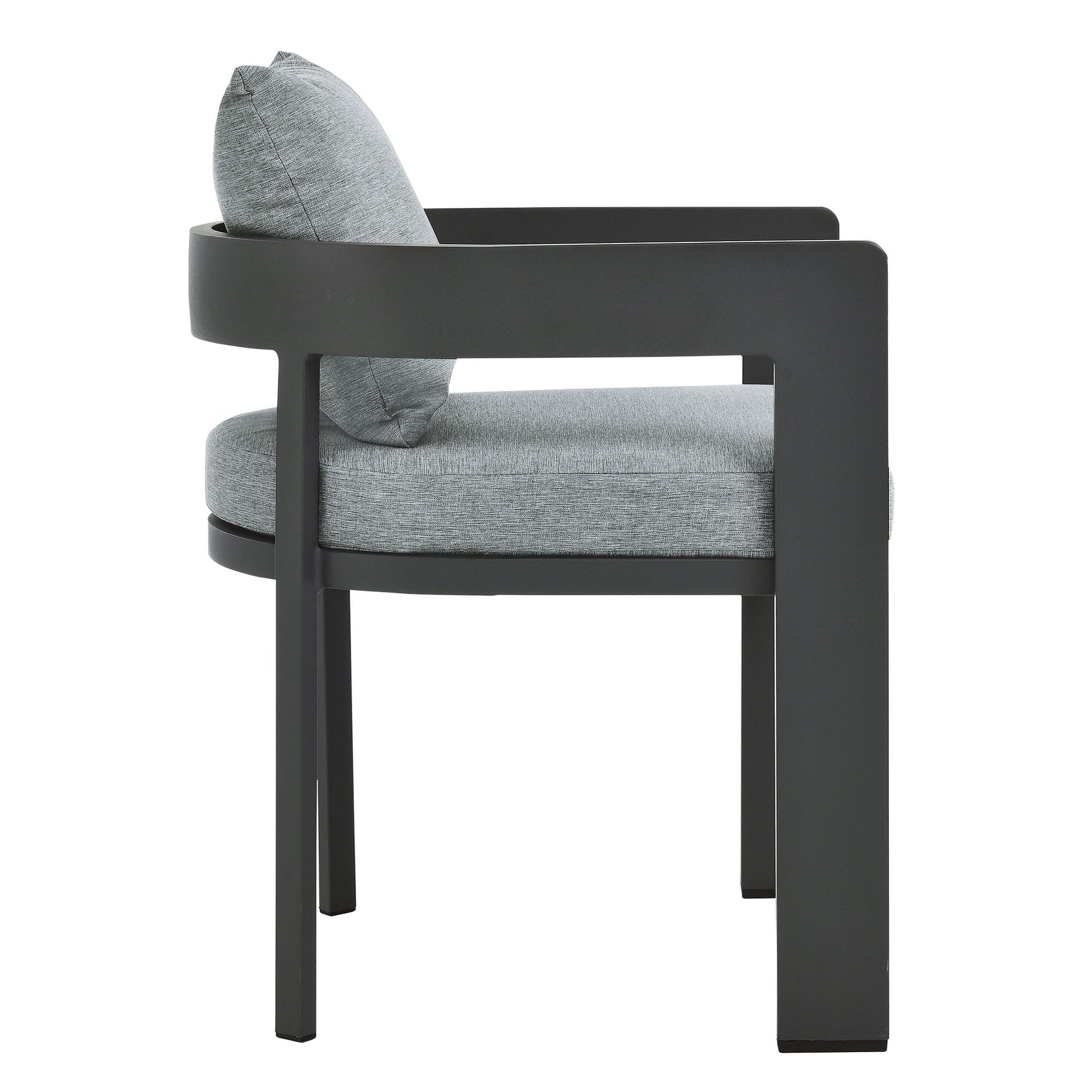 Tahoe 5-Piece Outdoor Patio Aluminum Dining Set in Gray Gray by Modway Dining Set Modway 