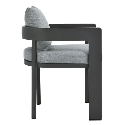 Tahoe 5-Piece Outdoor Patio Aluminum Dining Set in Gray Gray by Modway Dining Set Modway 