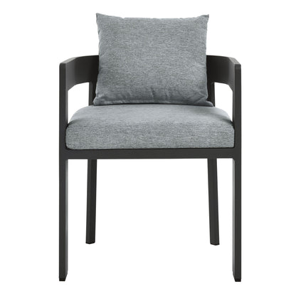Tahoe 5-Piece Outdoor Patio Aluminum Dining Set in Gray Gray by Modway Dining Set Modway 