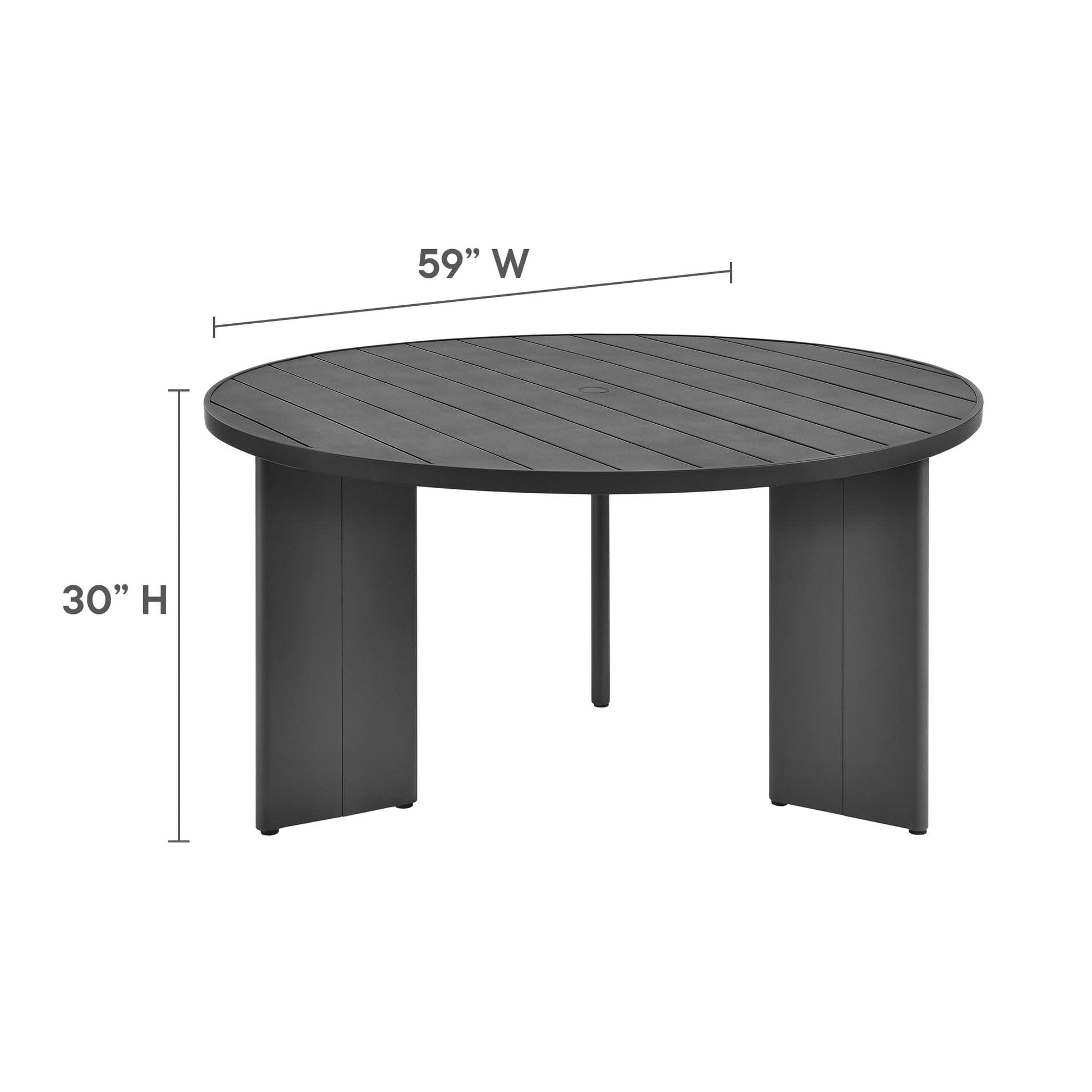 Tahoe 5-Piece Outdoor Patio Aluminum Dining Set in Gray White by Modway Dining Set Modway 