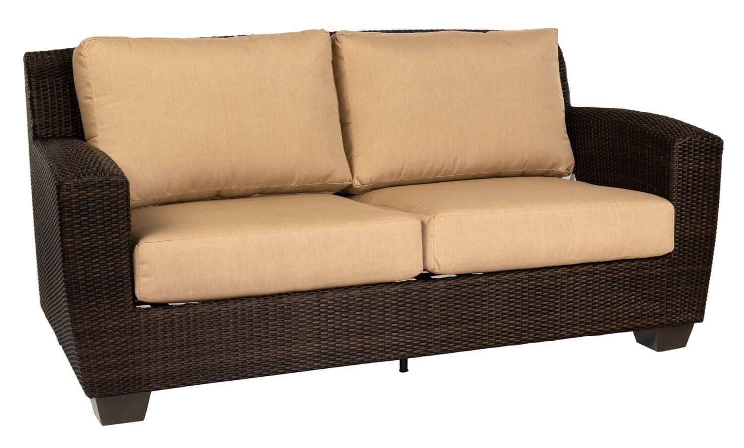 Woodard Saddleback Wicker Loveseat S523021 Seating Woodard 