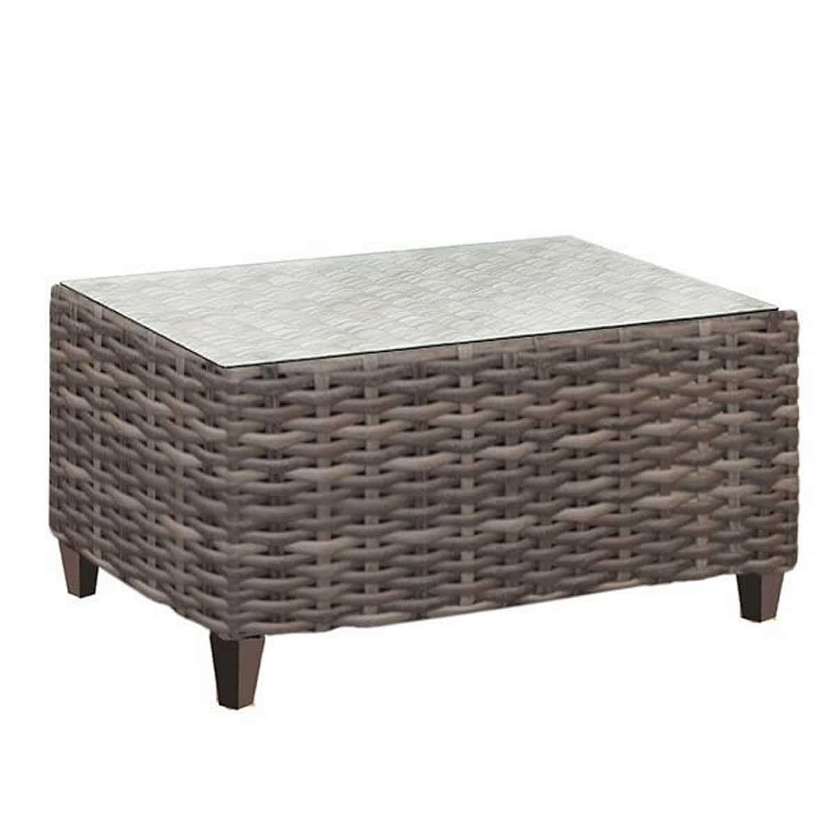Forever Patio Aberdeen Wicker Coffee Table Includes Glass Top FP-ABE-CT-REC-RYE Table Forever Patio 