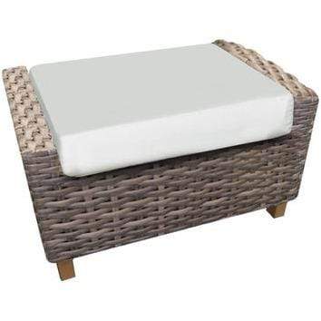 Forever Patio Aberdeen Wicker Rectangle Ottoman FP-ABE-O-REC-RYE-SHL Seating Forever Patio 