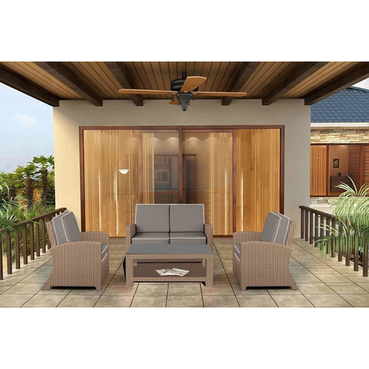 Forever Patio | Barbados 4 Piece Loveseat Set | FP-BAR-4LS-EB-FB Seating Forever Patio 