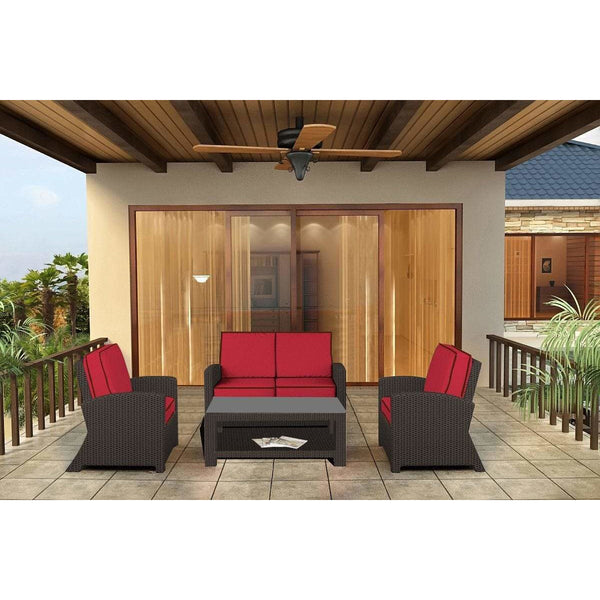 Forever Patio | Barbados 4 Piece Loveseat Set | FP-BAR-4LS-EB-FB Seating Forever Patio 