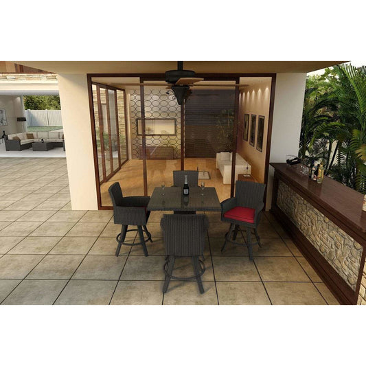 Forever Patio | Barbados 5 Piece 36" Square Pub Table Set | FP-BAR-5PUB-EB-FB-0 Seating Forever Patio 