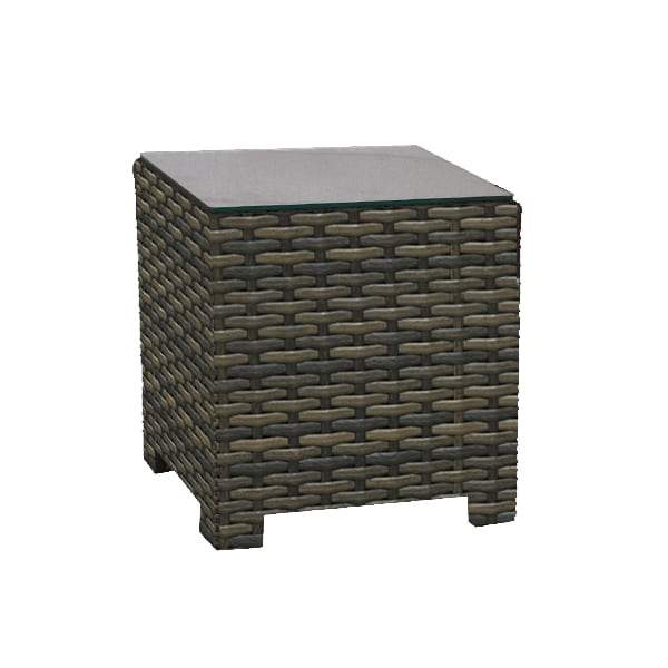 Forever Patio | Brookside Square End Table INCLUDES GLASS TOP | FP-BRO-ET-SQ-RYE Seating Forever Patio 