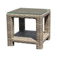 Forever Patio | Cavalier Square End Table (with Bottom Shelf) INCLUDES GLASS TOP | FP-CAV-ET-BUF Seating Forever Patio 