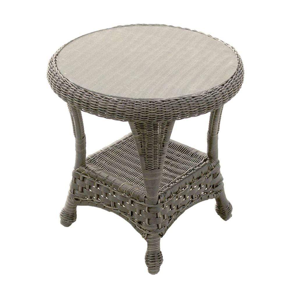 Forever Patio Traverse Wicker Round End Table Seating Forever Patio 