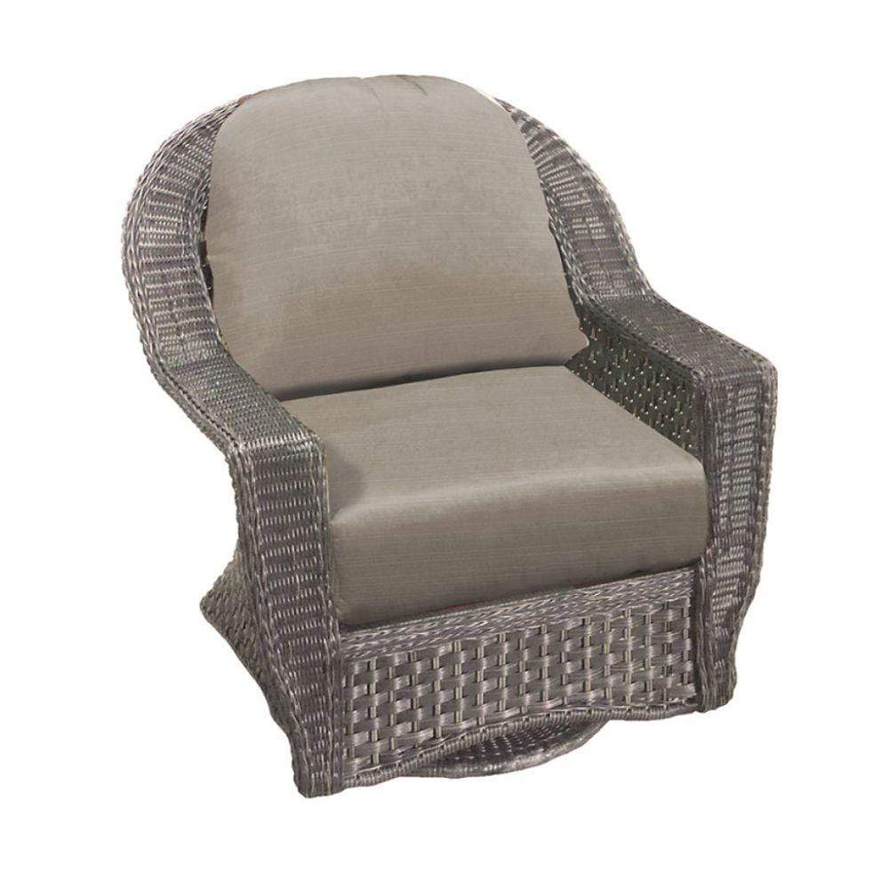 Forever Patio Traverse Wicker Swivel Glider FP-TRA-SG-SIL-CAB Seating Forever Patio 