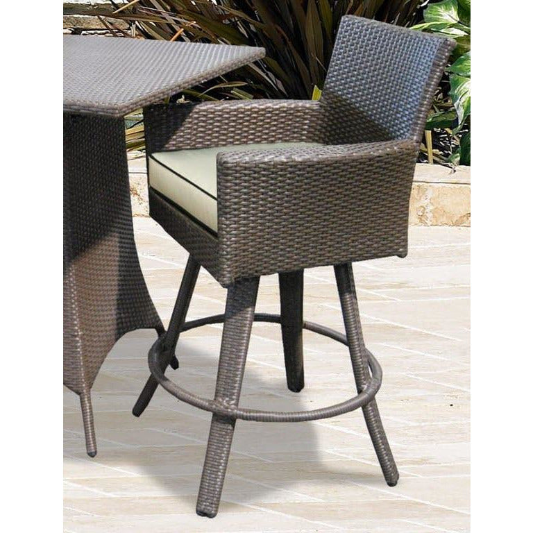 Forever Patio | Universal 25" Counter Height Swivel Stool - Flat Weave | FP-UNIW-CHSS-25-EB-JR Seating Forever Patio 